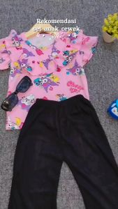 Setelan Julia AnaK Motif Karakter Usia 1-6 Tahun Pakaian Setelan Anak Perempuan