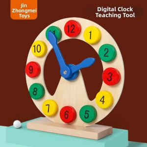 XIAOWANDOU | Clock Educational Wooden Geometric Manual Enlightenment Cognitive Toy