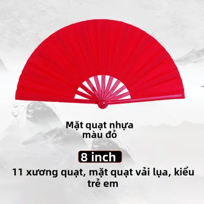 XSR | Quạt Biểu Diễn Màu Đỏ cho Thái Cực Quyền Công Phu Múa Đám Cưới