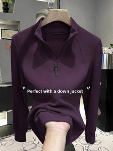 Half High Collar Doreen Half Zip Long Sleeve Sweater Warm Top