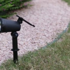 9 LED Solar Powered LED Spotlights Adjustable Angle 2 Installation Methods for Yard Lawn Tree Lighting