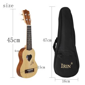 IRIN | IRIN 17 Inch Ukulele Spruce Wood Musical Instrument 4 String Hawaiian Guitar Ukulele With Storage Bag Adult Gifts Kids Musical