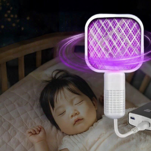 JIFANPAUL | 2-in-1 Electric Mosquito Swatter Light Charging Home Insect Killer Powerful Protection