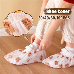 YESPERY 20/40/60/100Pcs Disposable Shoe Covers Breathable Thickened Non-slip Household Shoe Cover Cartoon Printed Dustproof Foot Cover