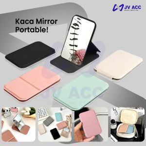 NVN-PM01 PORTABLE KACA MIRROR CERMIN RIAS LIPAT MINI PREMIUM LEATHER UNTUK MAKE UP DAN DANDAN