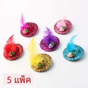 หมวกแฟชั่นเกาหลีสำหรับเด็ก หมวกปีกขนนก เครื่องประดับผม หมวกเจ้าหญิง ลูกไม้ สำหรับการแสดงบนเวที หมวกทรงหัวเข็มขัดสำหรับเด็กผู้หญิง