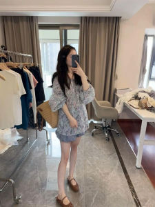 YUFUQING | French Vintage Floral Long Sleeve Womens T-shirt Loose Round Neck Summer Fashion Casual Versatile Top For Holiday Wear