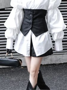 Rompi wanita/Rompi kulit sintetis wanita skirt Leather/vest wanita/korset wanita