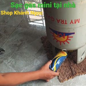 Đầu chiết gas mini Sạc gas mini từ bình gas 12kg sang bình gas mini +Tặng 10 nút nhựa kèm ron -SP CHÍNH HÃNG