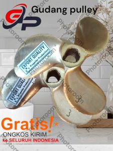 Kuningan kipas perahu baling perahu 5hp 55hp 6hp 65hp 75hp no 3 as 3/4 / D3 x 3 as 19mm