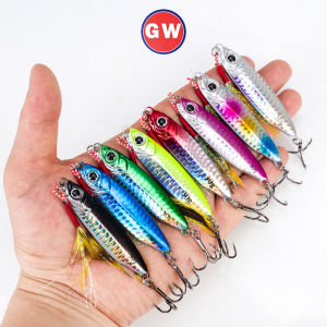 1Pcs 7g/10g/15g/20g/25g/30g Metal Jig Heavy Slow Sinking Fishing Lure 8Colors Casting Jig Laser Hard Bait Jigging Lure