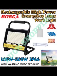 BOSCA BLS-205 100W -500W Portable Rechargeable High Power Emergency Lamp Work Light Warning Mode Outdoor Camping Fishing