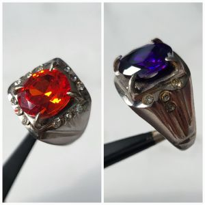 CINCIN PERMATA SERAI ASLI PROMOSI COMBO 2 BENTUK MERAH DAN UNGU RM80