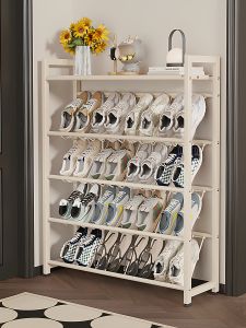 ตู้รองเท้าแบบบางพอดี ชั้นวางรองเท้าหลายชั้น ทนทาน ใช้ในบ้าน ตู้รองเท้าสำหรับประตูบ้าน ชั้นวางรองเท้าแบบวางได้หลายมุม