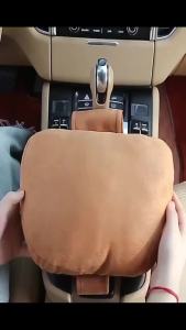 Car Neck Pillow Headrest Suede Soft Neck Support Adjustable Seat Cushion Relieve Driving Fatigue Comfortable Head Rest Protector