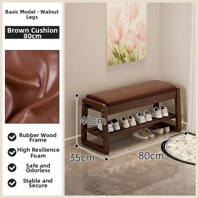 ZHUSHANXIA | Narrow Solid Wood Combined Shoe Bench