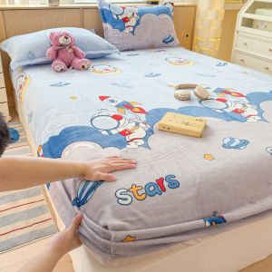 Kiss Dear | Warm Fleece Thickened Bed Sheet