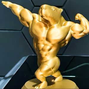 รูปปั้นตกแต่งหุ่นกล้ามเนื้อ Capybara น่ารัก เดสก์ท็อปน่ารักสําหรับบ้านและสํานักงาน ของขวัญที่สมบูรณ์แบบ