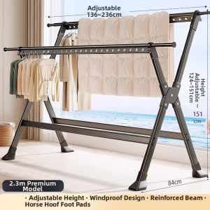 Joybos | Height Adjustable Folding Clothes Drying Rack