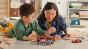 LEGO CITY 60443 Đồ Chơi Lắp Ráp Trạm Bảo Dưỡng Xe F1 (325 Chi Tiết)
