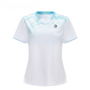 Kumpoo New Badminton Sports Wear T-Shirt Short Sleeve Womens Competition Training Quick Dry Mens Sportswear Fitness Fans