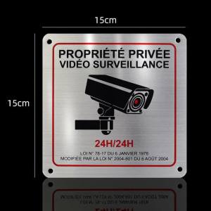 Video Surveillance Sign Security Camera Signs Reflective and Waterproof Material 24 Hour Surveillance Sign for Home/Business