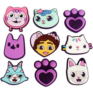 Hot Toys | 9/12pcs Gabys Doll House Shoe Buckle Accessories PVC Sandal Shoes Charms Clogs Pins Decor Kids Man Party Gift