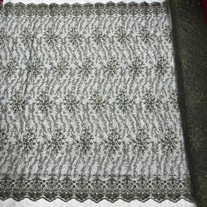 Bahan Kain Tille Bordir lace spinggel/Tille payet Spinggel Bahan Kebaya Wanita