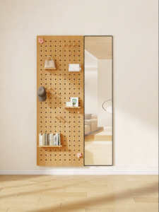 BEIQIVI | Multifunction Storage Rack With Dressing Mirror And Holes Design For Organizer