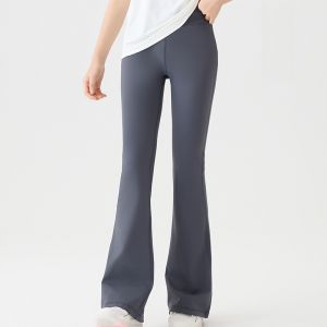 Miiow | Girls Yoga Pants High Waist Flared Thin Summer Autumn Spring Shark Bite Leggings Outdoor Sports Bottoms Soft Nylon Fabric