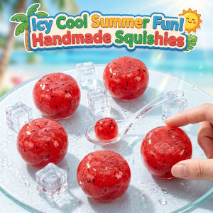 Schylling | New Handmade simulation watermelon slow rebound kneading soft and stress relieving toy fruit model adult healing gift