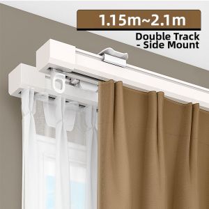 WEILAISHI | Silent Overhead Double Track Aluminum Window Curtain Rail