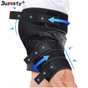 ที่รั่งสะโพกรัดขาหนีบและต้นขาสำหรับผู้ชายผู้หญิงปลอกรัดสวมแขนต้นขาพร้อมสายรัดแรงกด6เส้นบั้นท้ายและสี่เหลี่ยมอุปกรณ์พยุงต้นขาสำหรับอาการปวดเส้นประสาทเบอร์ซิทิส