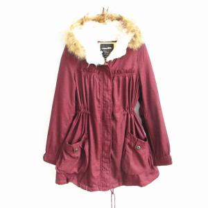 เสื้อแจ็คเก็ตผ้าฝ้ายยาวปานกลางสำหรับผู้หญิง เสื้อคลุมกันหนาวแบบถอดได้ ขนสัตว์แท้ สีแดง Ankora ฤดูหนาวปี 2022 เสื้อผ้าผู้หญิง