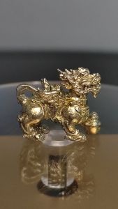 0878 Thailand Buddha Amulet 泰国佛牌. Pixiu Calling For Wealth. Phra Khru Palad Angkun. Wat Khao Bang Phra. BE2563.