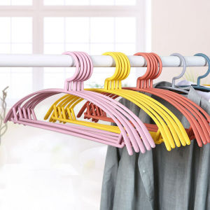 Japanese Style Thickened Thickened Plastic Clothes Hanger Non-Slip Shoulder Protection Invisible White Clothes Drying Hanger