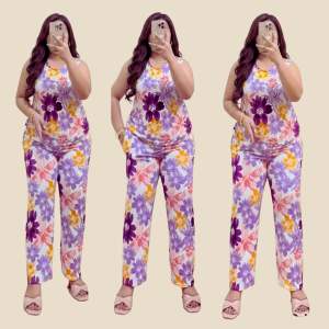 Plus Size Floral Sando Pajama Set Fresize(Med–3XL)