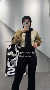 FLARE PANTS - HIGHWAIST CELANA CUTBRAY SCUBA