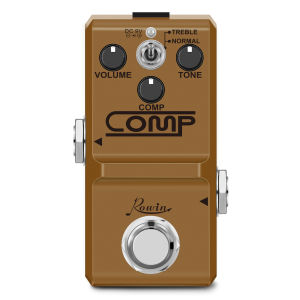 Rowin LN-333 Analog Mini Opto Compressor Box Guitar Compression Pedal for Electric Guitar BASS Full Metal Case True Bypass