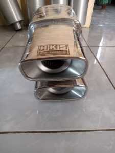 Knalpot Racing HKS Gepeng Galvanis suara Bass Cocok Untuk Semua Type Mobil Berbahan Bakar Bensin Maupun Solar Seperti Avanza Xenia Ayla Agya Veloz Panther Grandmax Kijang Sedan Pickup L300 Espass dll