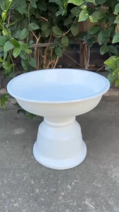 พานไม้ไผ่ สีขาว ขนาด 7-12 นิ้ว | พานขันบัว พานโตก พานไหว้ครู พานขันหมาก งานบวช งานฝีมือ หัตถกรรม ไม้ไผ่