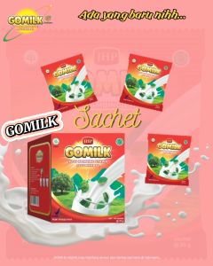 Gomilk susu kambing etawa plus herbal kemasan bubuk sachet 25 gram 1 Box 40 Sachet | susu penambah nafsu makan