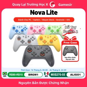 GameSir | Tay Cầm Chơi Game Bluetooth Gamesir Nova Lite Dành Cho Nintendo Switch Switch OLED & PC - Cần Điều Khiển Cảm Ứng Hall Effect Tương Thích Với Windows 10/11