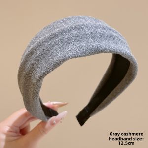 Wide Brim Hairband Womens New 2024 High Forehead Small Face Pressing Hair Clip Outdoor Wear Headwear Korean Style Fresh out