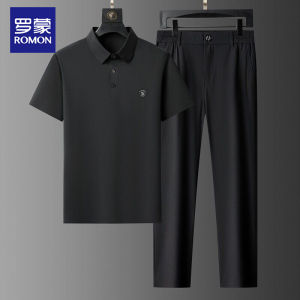 ROMON | Bộ Áo Polo và Quần Bằng Lụa Mát Mẻ cho Mùa Hè