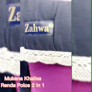 Mukena Khalisa Renda Polos 2 in 1 Bahan Rayon Janger Premium By Zahwa