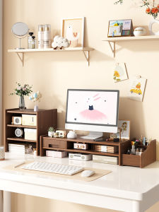 Desktop Computer Riser Monitor Stand Computer Screen Base Stand Desktop Keyboard Bracket Display Pad Base Desktop Bracket Desk Station Desktop Drawer Storage Rack