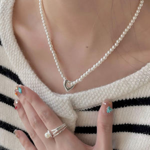 Elegant Pearl Necklace for Women Lightweight Luxury Design Sensation High-End Choker Spring New Style Fresh out Fashion Jewelry