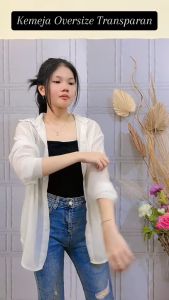Ami Collection - Kemeja Korean Style Oversize / Kemeja Transparan / Kemeja Kekinian / Kemeja Ceruty / Kemeja Korean / Kemeja Polos Wanita