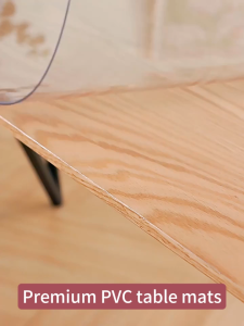 【100% oil-resistant】2.5mm thickness transparent table cover pvc table mat clear table cloth waterproof anti-slip easy to clean plastic table cover table mat transparent table mat